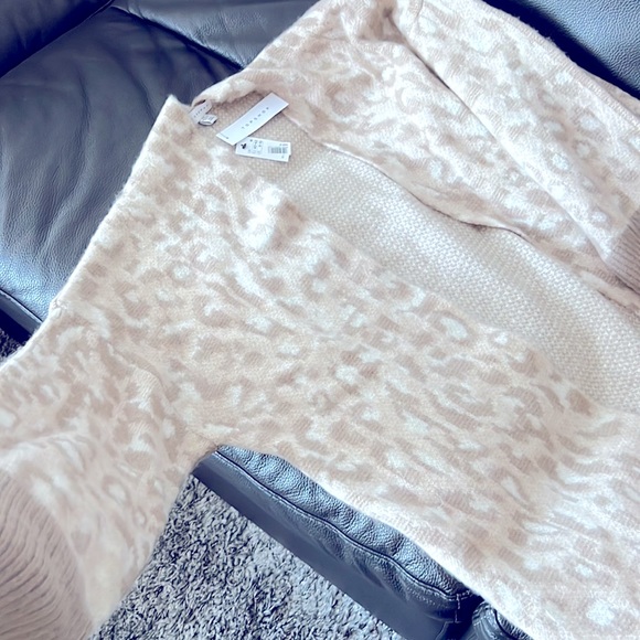 TOPSHOP Cheetah Animal Print Boxy Knit Maxi Cardigan - Picture 3 of 4